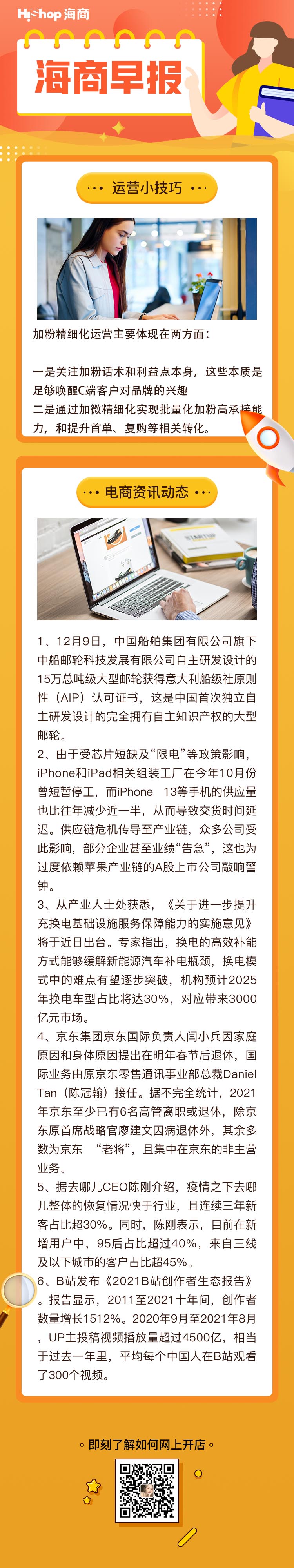 HiShop電商早報——2021年12月10日